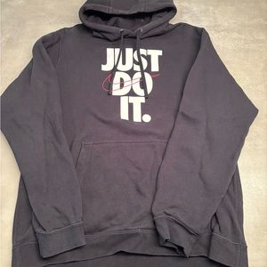 Nike Hoodie - just do it - Black-  XL - $25